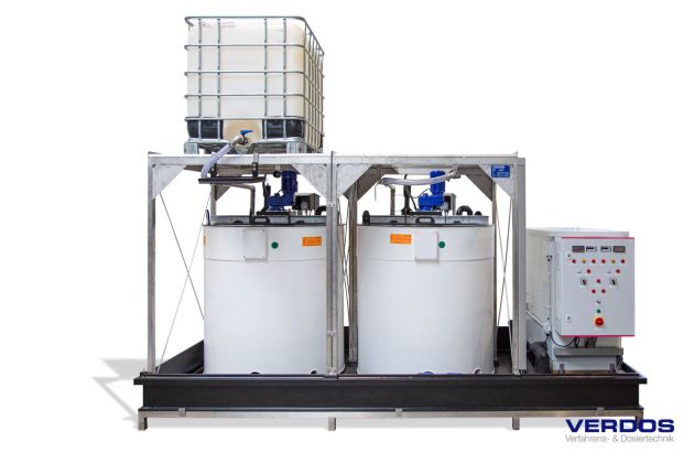 Lager- und Dosieranlage für Polymer